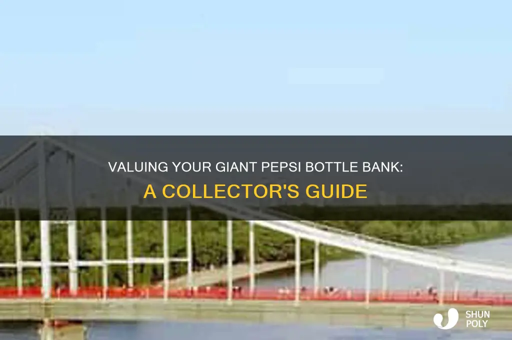 how much is a plastic giant pepsi bottle bank worth