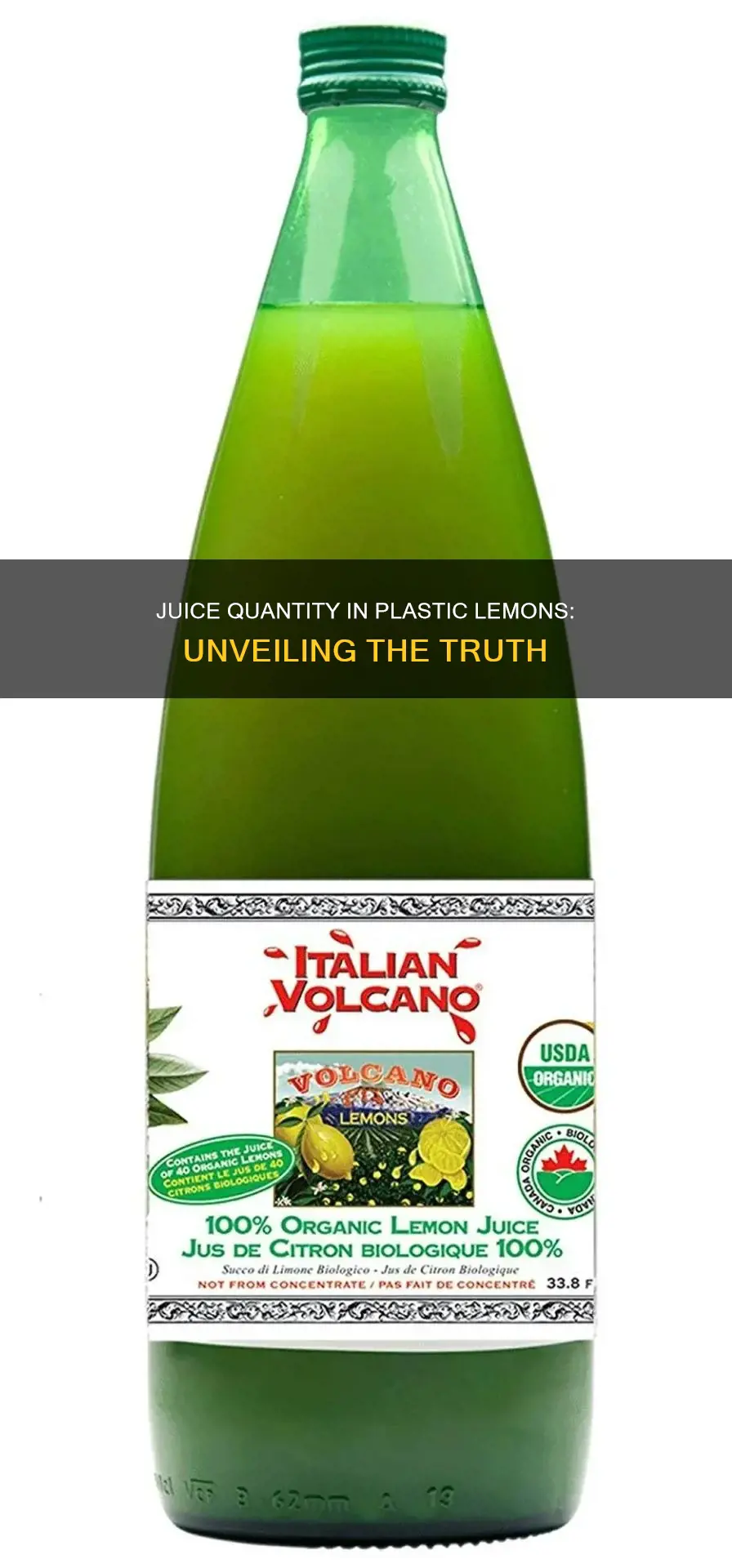 how much juice is in a plastic lemon