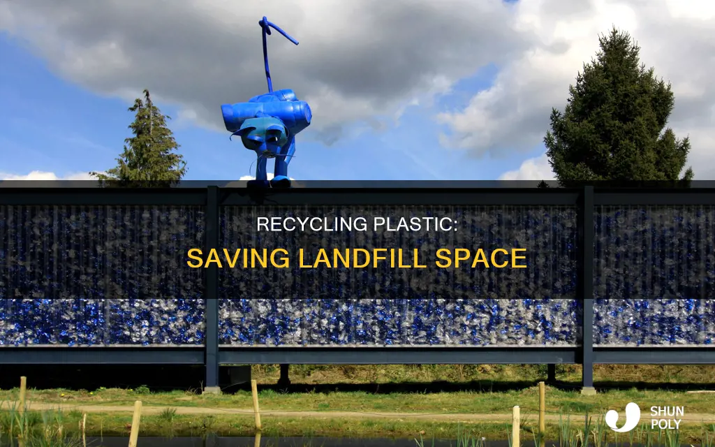 how much landfill space is saved by recycling plastic