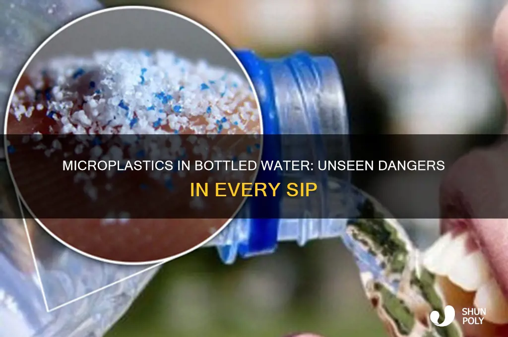 how much microplastics are in plastic water bottles