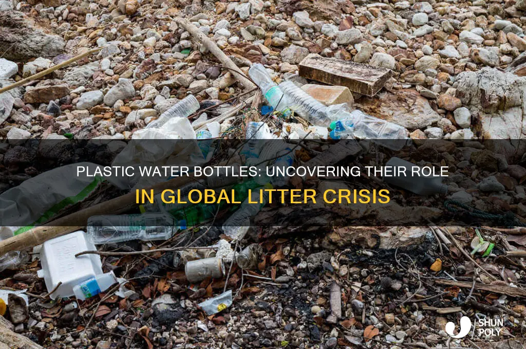 how much of litter in plastic water bottles