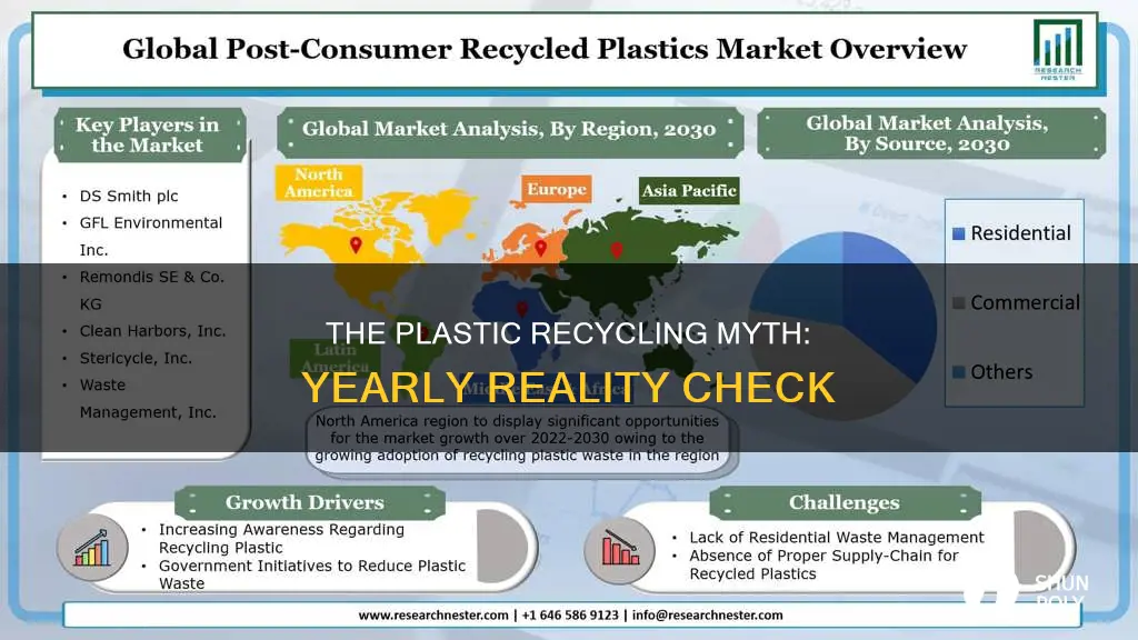 how much of the plastic a year gets recyled