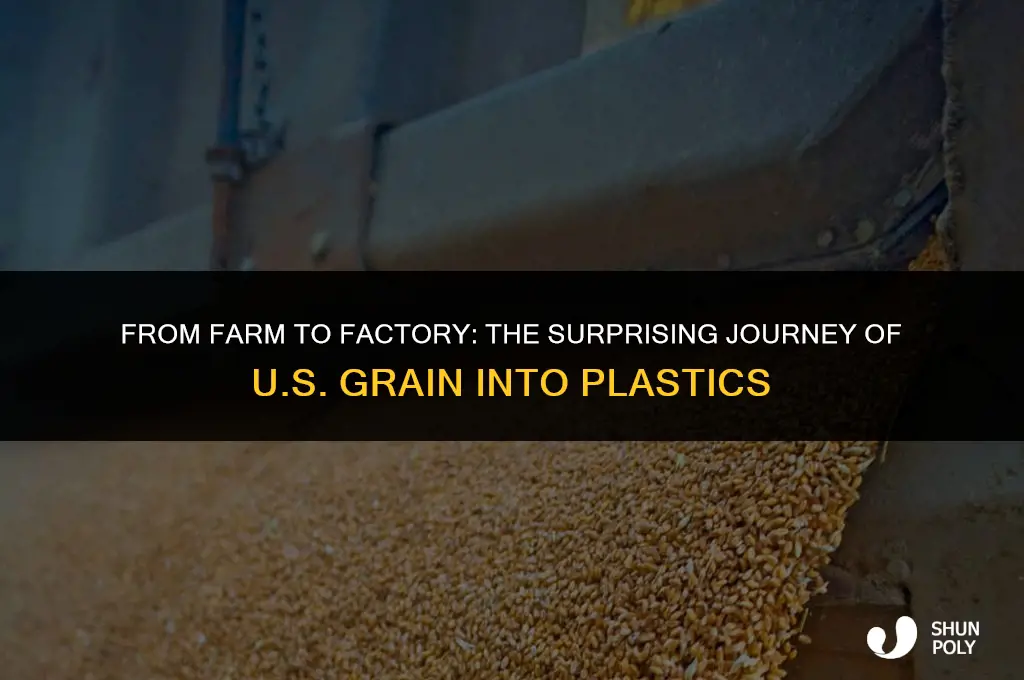 how much of us grain production is made into plastice