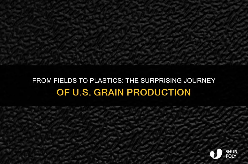 how much of us grain production is made into plastics