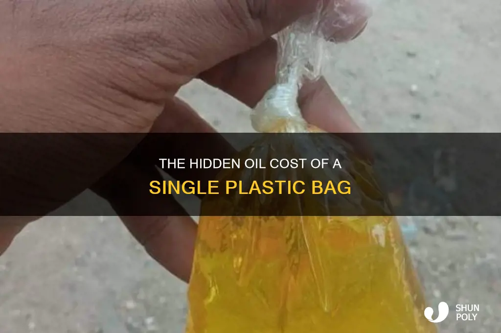 how much oil goes into making one plastic bag