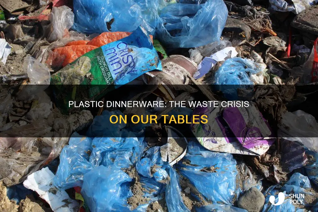 how much plastic dinnerware is wasted