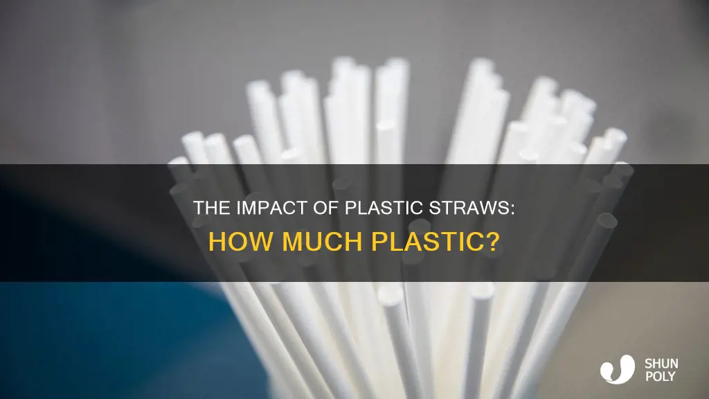 how much plastic does it take to make a straw