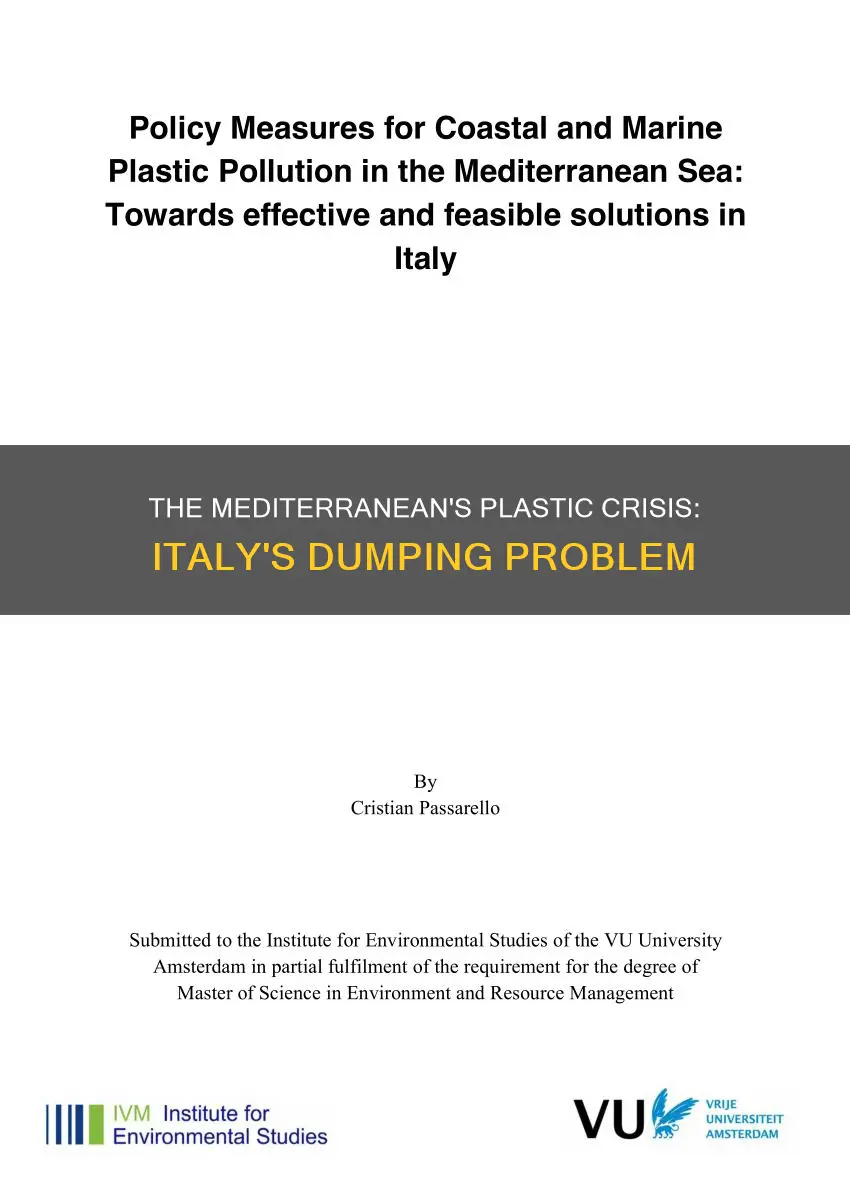 how much plastic does italy dump into the meditereanean sea