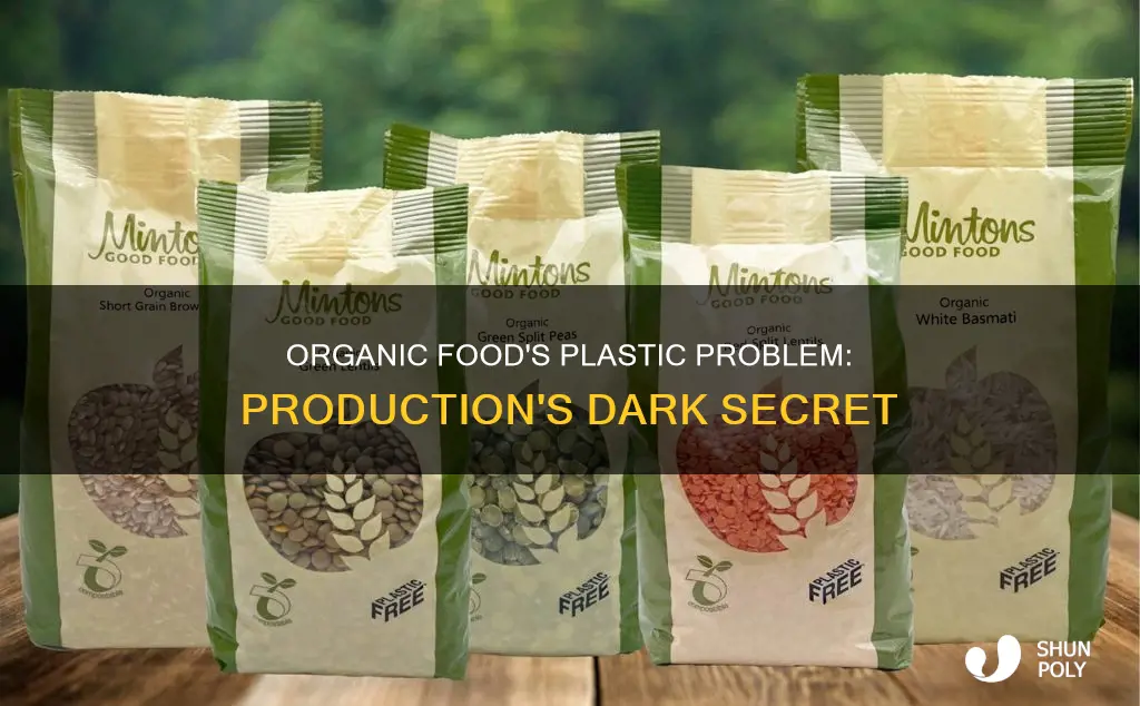 how much plastic does organic food production create