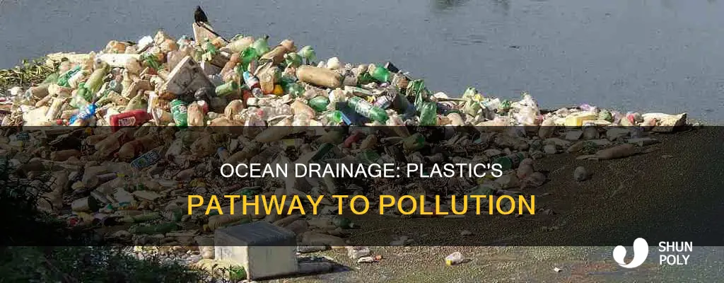 how much plastic goes into the ocean from the drain