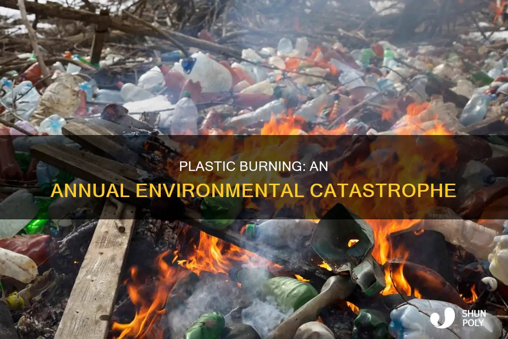 how much plastic is burned each year