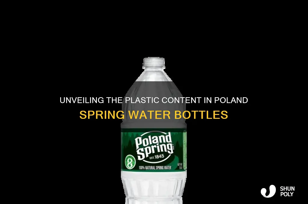 how much plastic is in a poland spring water bottle