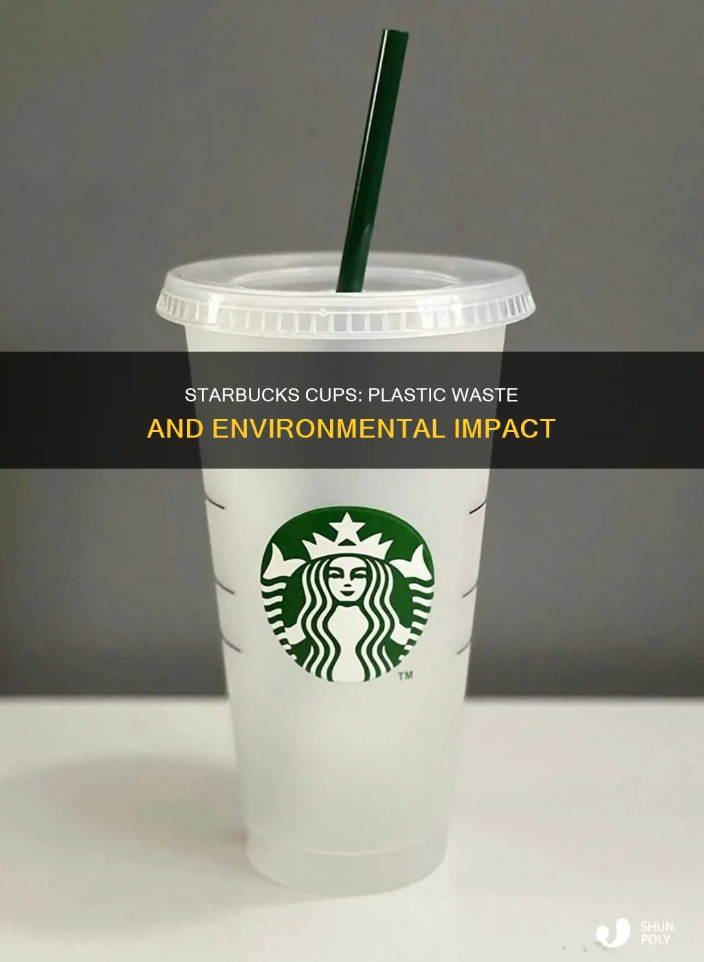 how much plastic is in a starbucks cup