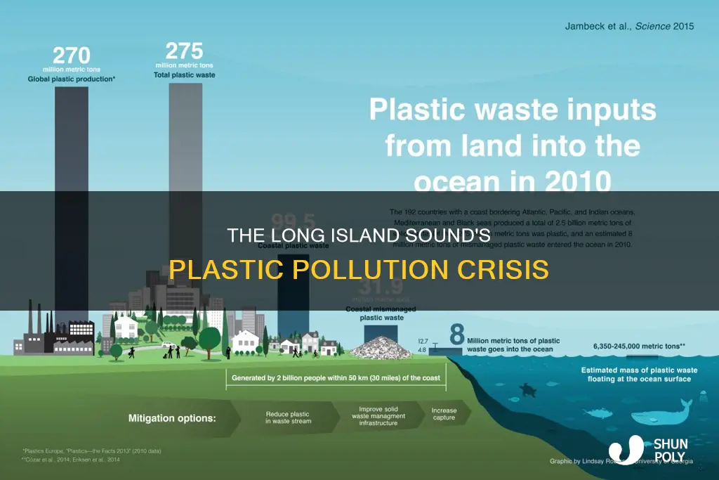 how much plastic is in long island sound