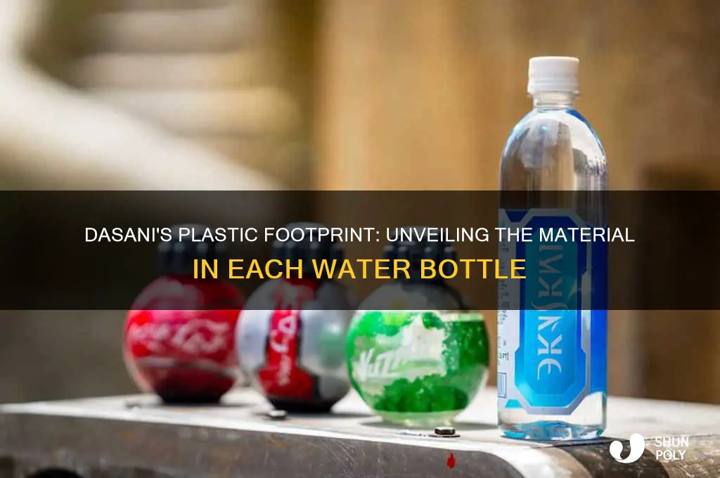 how much plastic is used in each dasani water bottle