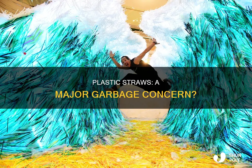 how much plastic straws in garbage
