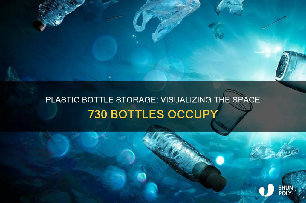 how much space do 730 plastic water bottles take up