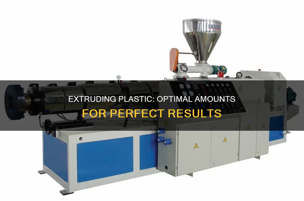 how much to extrude plastic