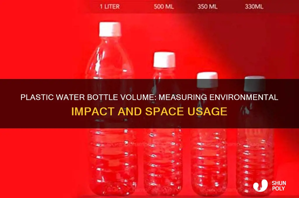 how much volume does a plastic water bottle create