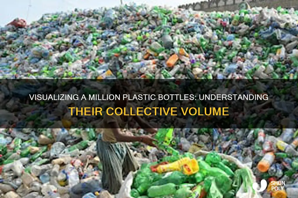 how much volume is a million plastic bottle