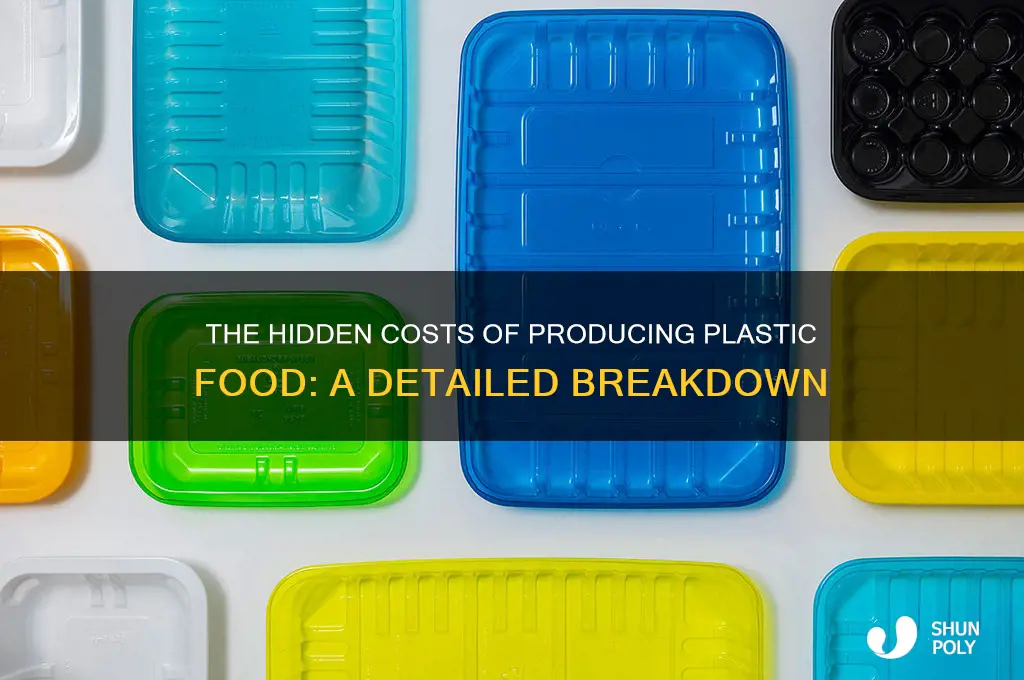 how muchd oes it cost to make plastic food