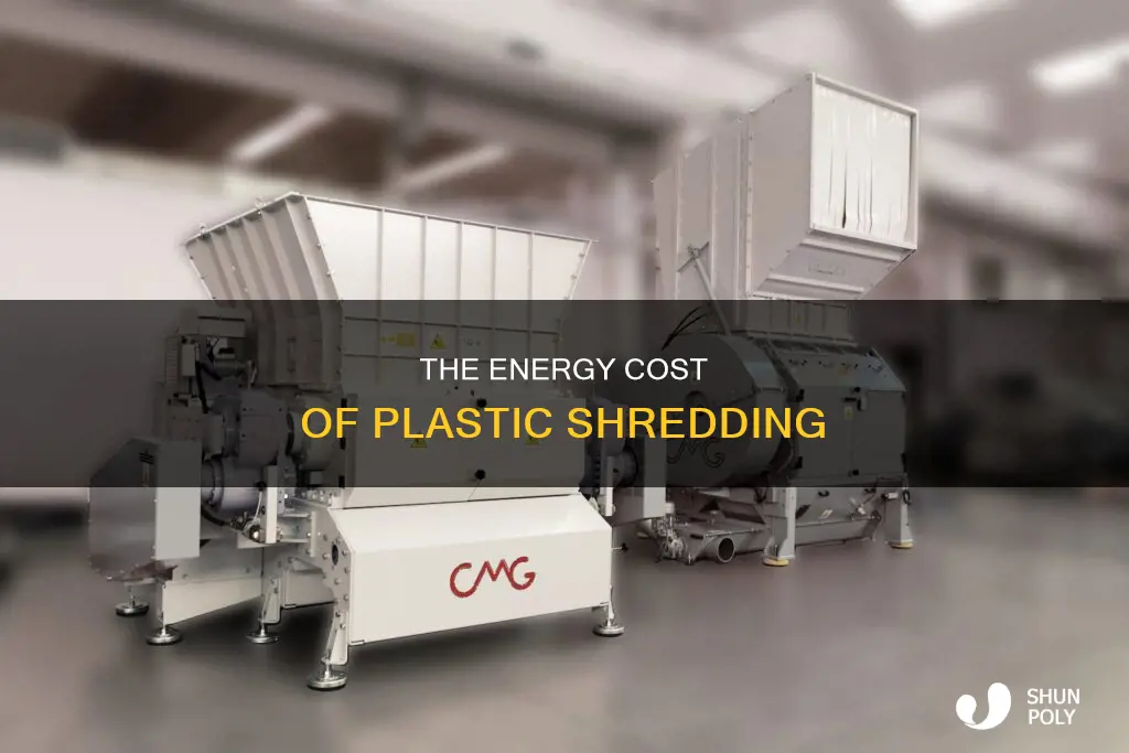 how muchh energy to shred plastic