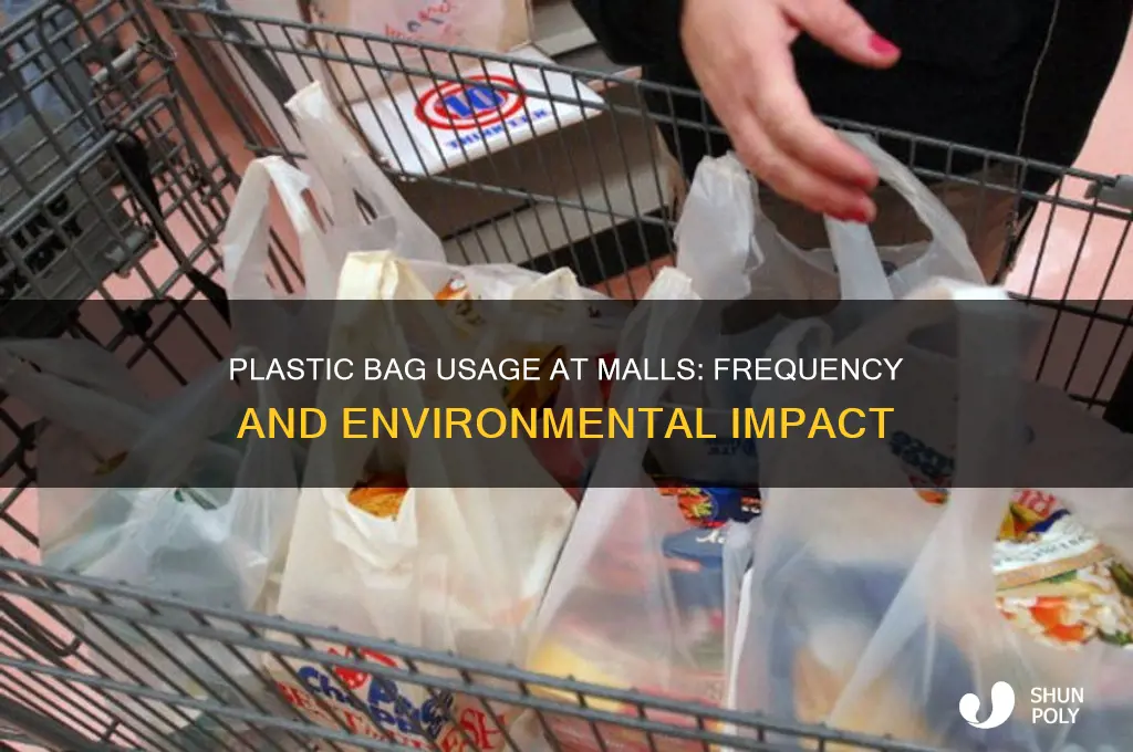 how often are plastic bags used at malls