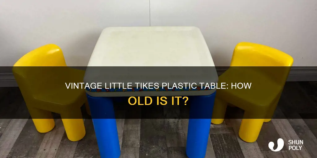 how old little tikes plastic table vintage