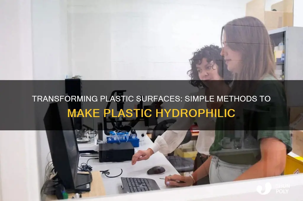 how ot make a plastic hydrophilic
