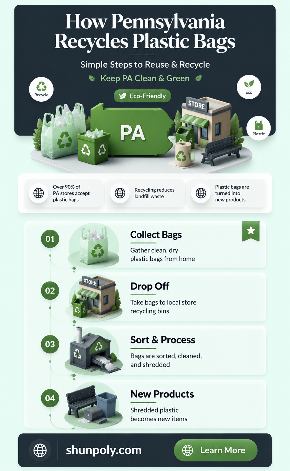are plastic bags recyclable in pa
