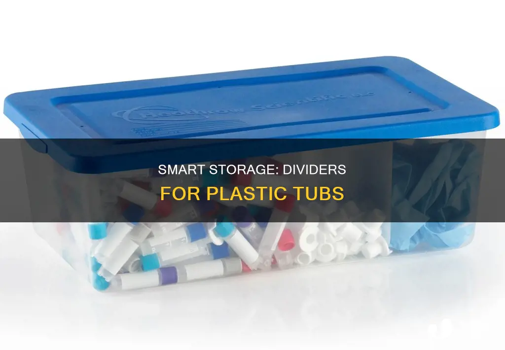 how place divider in plastic tubs
