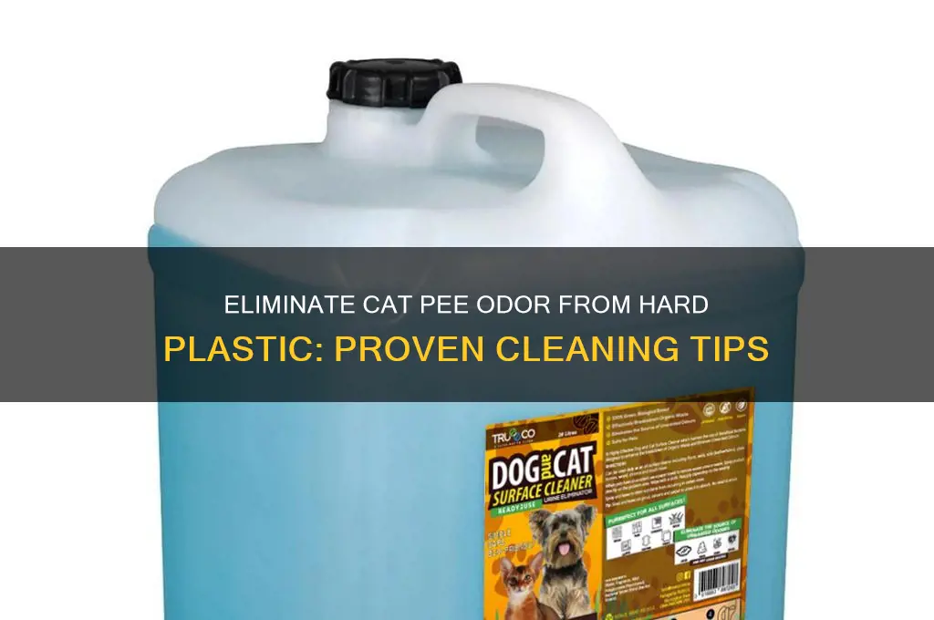 how remove cat pee smell from hard plastic