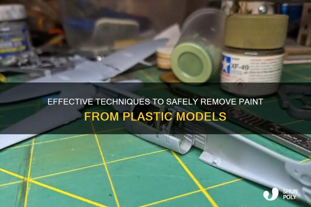 how remove paint from plastic models