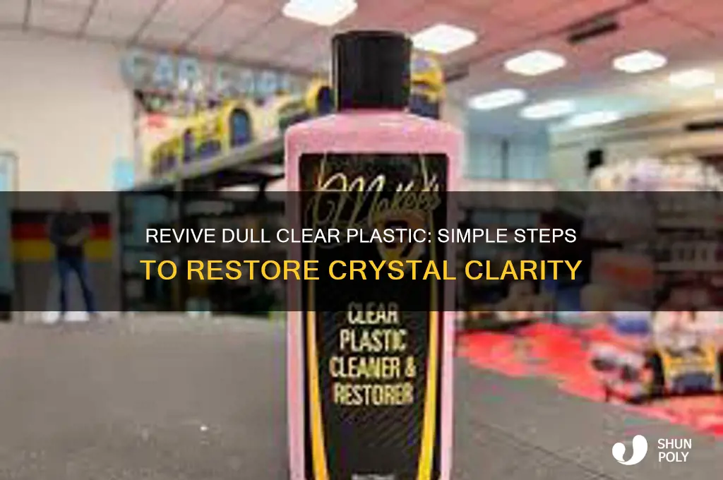 how ro maje dull clear plastic clear