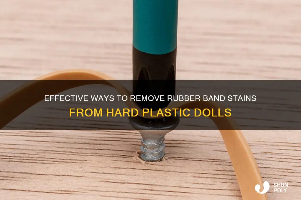 how ro remove rubber band stain from hard plastic doll