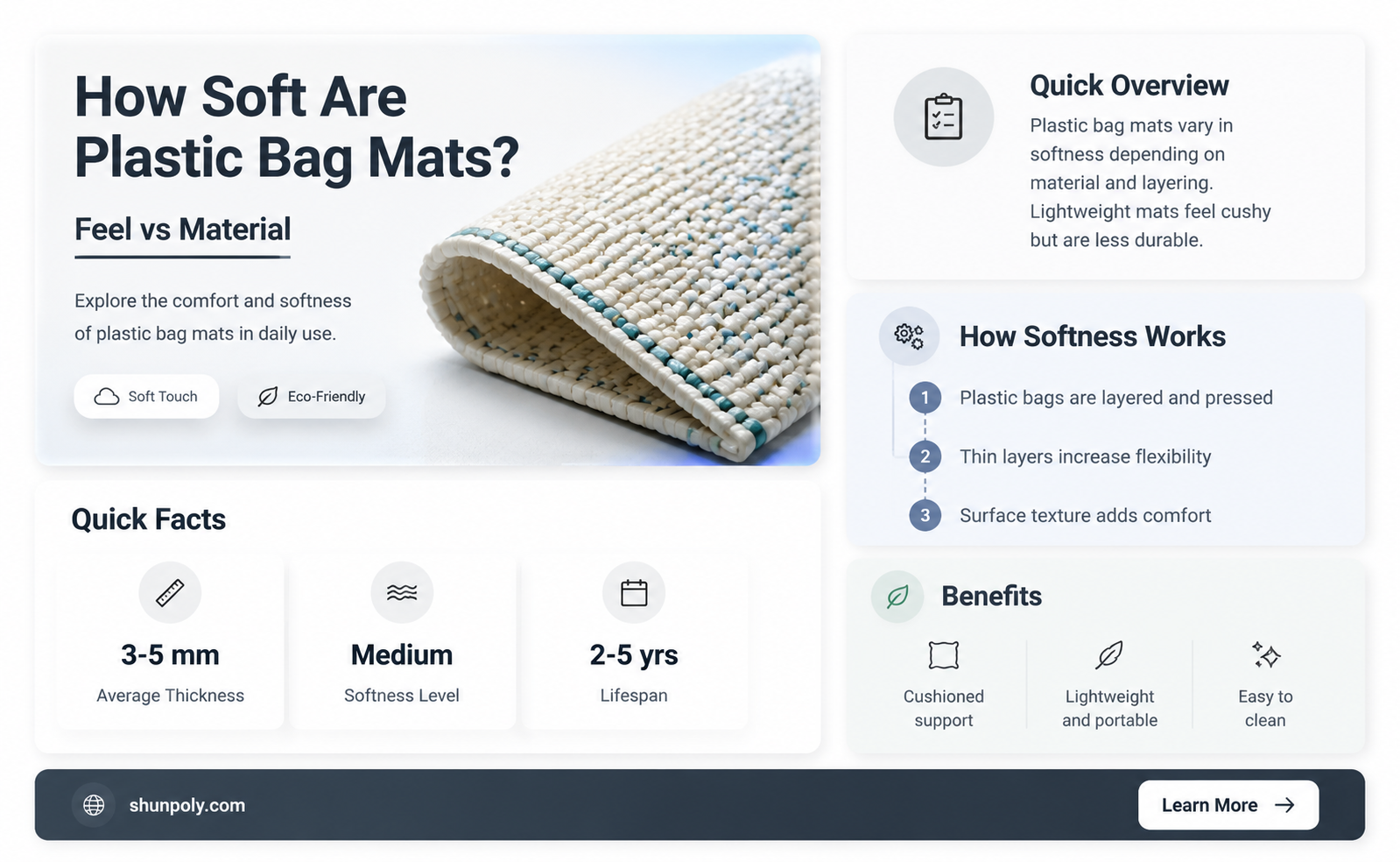 are mats made from plastic bags soft