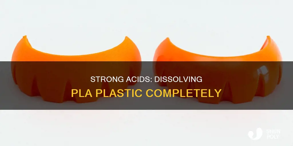 how strong acid dissolve pla plastic