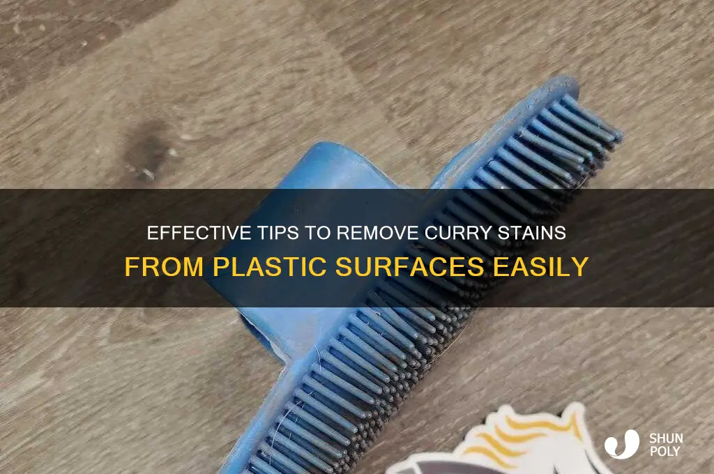how t remove curry stains from plastic