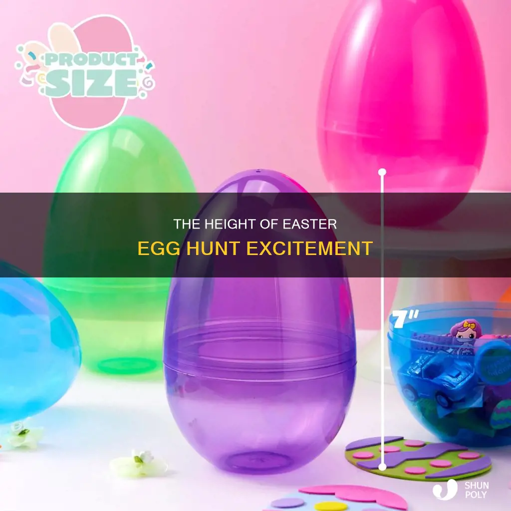 how tall are standard plastic easter eggs