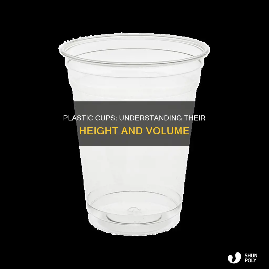 how tall is a 16oz plastic cup