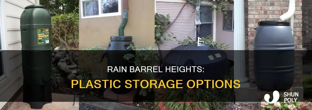 how tall is a plastic rain barrel
