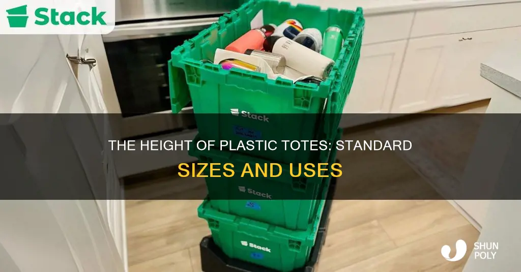 how tall is a plastic tote