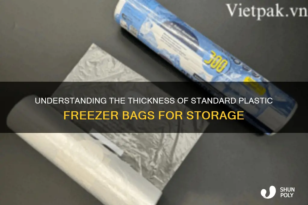 how thick is a plastic freezer bag