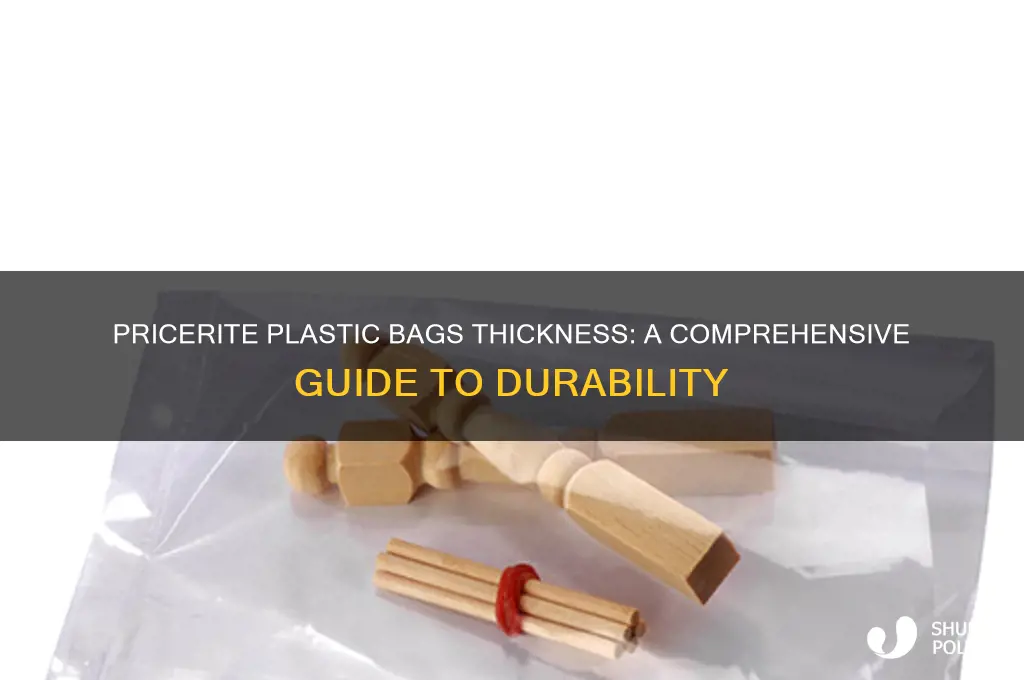 how thick is pricerite plastic bags