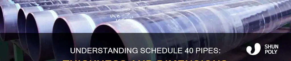 how thick is schedule 40 plastic pipe