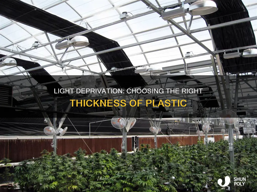 how thick of plastic for light deprevation