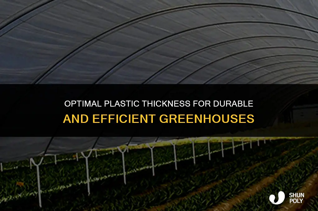 how thick plastic for greenhouse