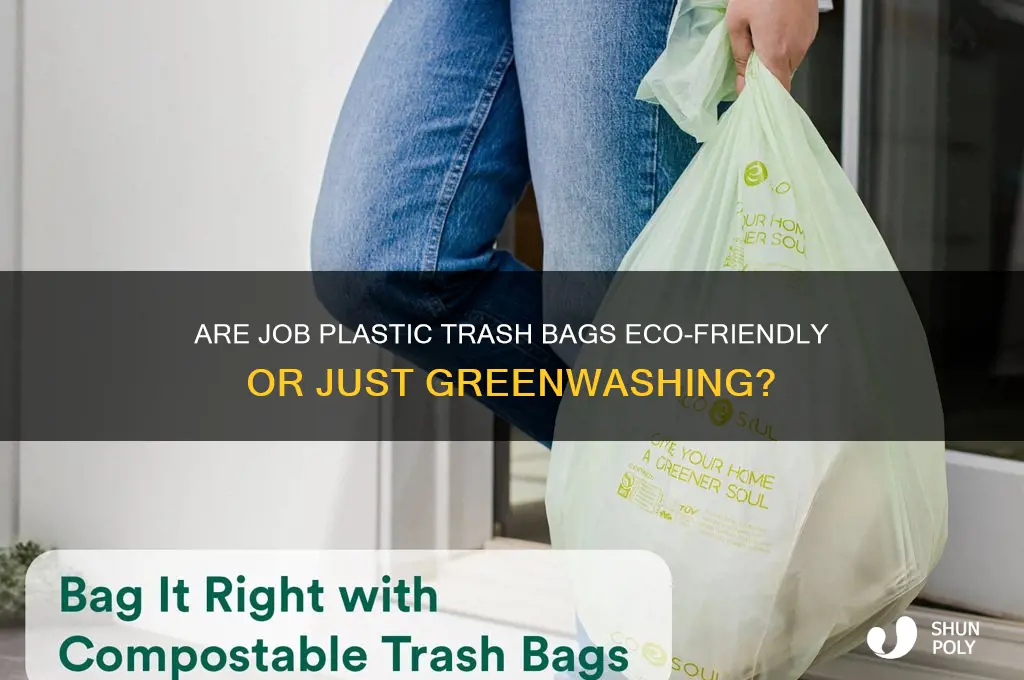 how think are genuine job plastic trash bags
