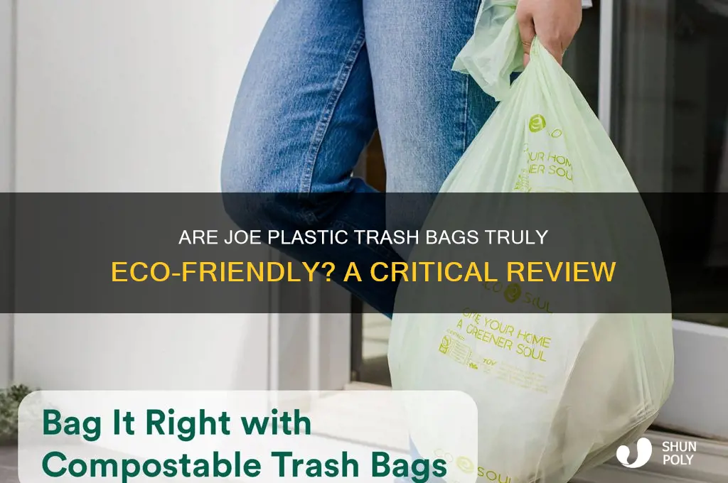 how think are genuine joe plastic trash bags