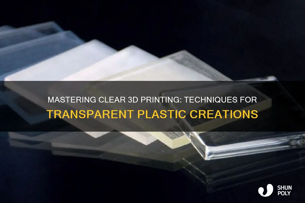 how to 3d print clear plastic